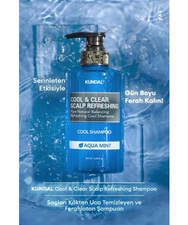 Kundal Refreshing and Refreshing Hair Care Shampoo Scalp Refreshing Cool Shampoo 500ml (AQUA MINT) - Buy Online on GoSupps.com