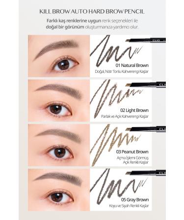 CLIO Fine Hexagonal Tip Eyebrow Pencil Kill Brow Auto Hard Brow Pencil (05 GRAY BROWN) - Buy Online on GoSupps.com