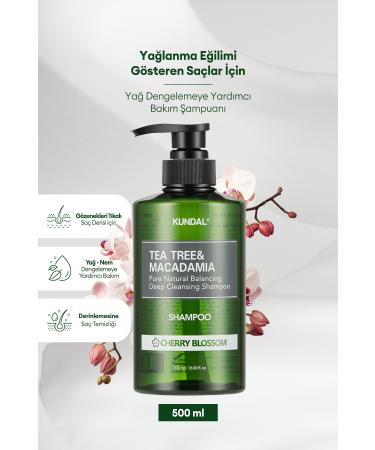 Kundal Shampoo for Problem Scalp Tea Tree & Macadamia Deep Cleansing Shampoo(CHERRY BLOSSOM)