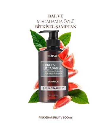 Kundal Anti-Breakage Nourishing Care Shampoo KUNDAL Honey&Macadamia Nature Shampoo 500ml Pink Grapefruit