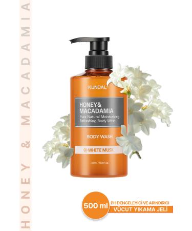 Kundal Ph Balancing and Purifying Body Wash Gel Honey&macadamia Pure Body Wash (WHITE MUSK)