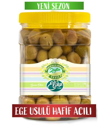 EL KA Olive Natural Brine Green Cracked Olives 1 kg
