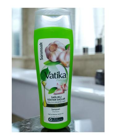Vatika Naturals Garlic Essence Shampoo 400ml Healthy Growing Hair - Herbal Formula - Buy Online on GoSupps.com