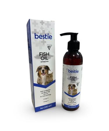 Bestie Fish Oil for Cats and Dogs 200ml (Fur Health and Appetite Support)