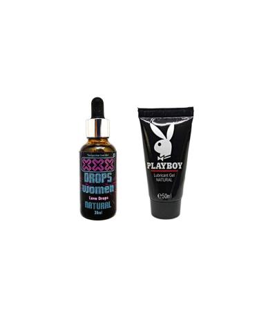 Natural Boost 3X Love Drops Women 30 ML + Playboy Lubricant Lubricating Gel 50 ML