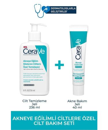 CeraVe Cleansing Gel for Oily and Acne Prone Skin 236 ML + Care Gel 40 ML