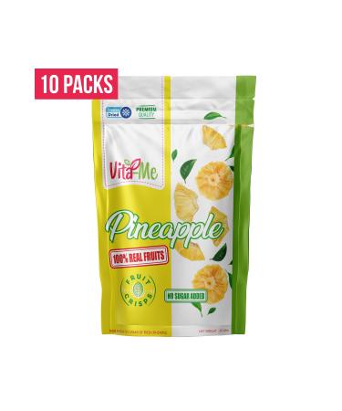 Vita-Me Freeze Dried Pineapple 20 Grams - Freeze Dried Crispy Pineapple Snack 10 Pieces