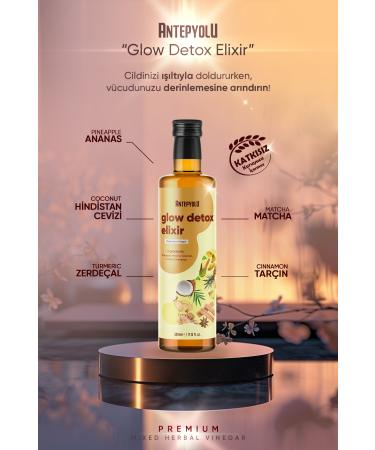 Antepyolu Glow Detox Elixir Premium Pineapple Natural Detox Vinegar Helping to Eliminate Edema and Lose Weight 330 ml