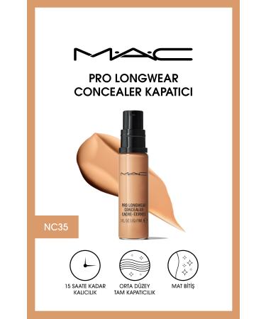 Mac 15 Hours Lasting Medium Coverage Under Eye Concealer - Pro Longwear Concealer NC35 - 9ml