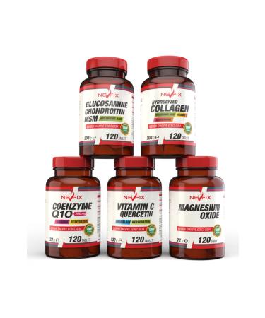 Nevfix Hydrolyzed Collagen Glutathione Hyaluronic Acid Vitamin C 120 Tablets - Buy Online on GoSupps.com