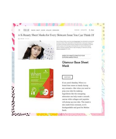 When Beauty Glamour Base Firming Premium Bio Cellulose Face Mask - Buy Online on GoSupps.com