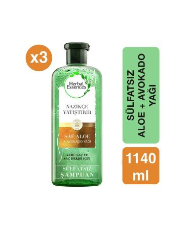Herbal Essences Sulfate Free Aloe & Avocado Pure Super Shampoo 380ml