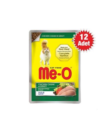 me-o Pouch Adult Cat Canned Food in Chicken Meat Jelly 80 Gr - 12 Pieces