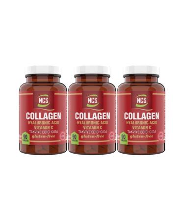 Ncs Hydrolyzed Collagen 3 Box 270 Tablets Hyaluronic Acid Vitamin C Type 1-2-3
