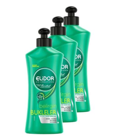 Elidor Definite Curls 7/24 Styling Hair Care Cream 300 Ml. Triple Set