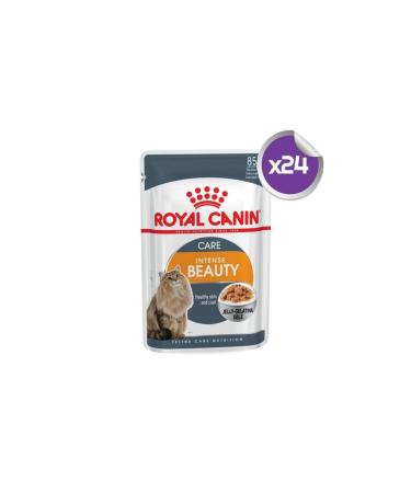 Royal Canin Intense Beauty Jelly Canned Cat Food 85 Gr 24 Pieces