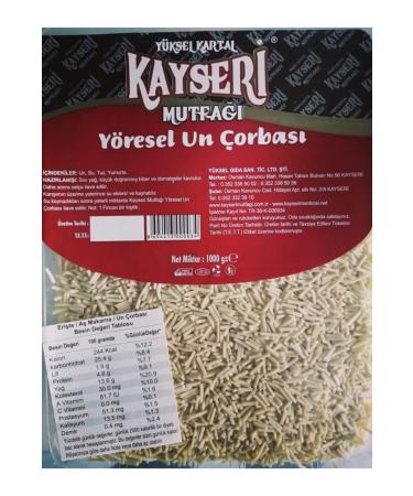 Y ksel Kartal Kayseri Cuisine Local Flour Soup 1000 Gr