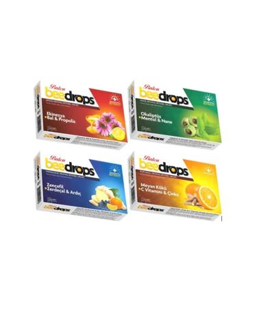 Balen Bee Drops Mint - Ginger - Orange - Lemon (4 TYPES) Flavored Herbal Drops