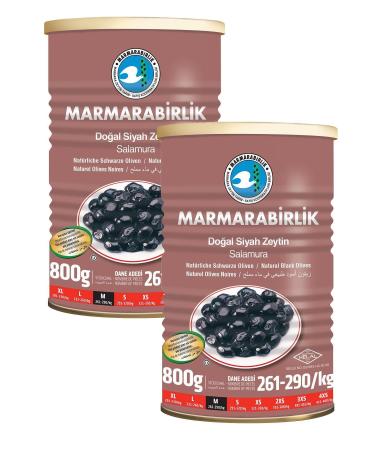 Marmarabirlik Super Black Olives 261-290 (m) 800gr Tank (2 Pieces)