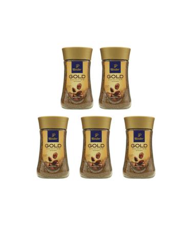 Tchibo Gold Selection Granulated Coffee Glass Jar 100 Gr Set of 5