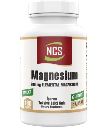 Ncs Magnesium Bisglycinate Malate Taurate 180 Tablets Magnesium Element Formula