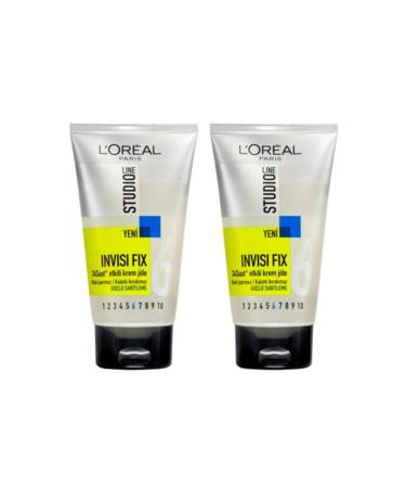 L'Oreal Paris 24 Hour Hold Strong Hair Gel - Studio Line Invisi Fix 150 Ml No: 6 X2 Pieces