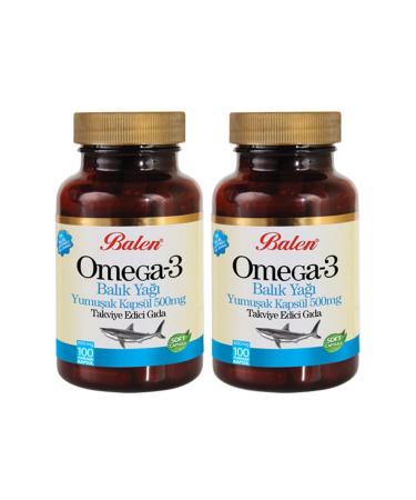 Balen Omega 3 Fish Oil 100 Softgels 500 Mg X 2 Pieces