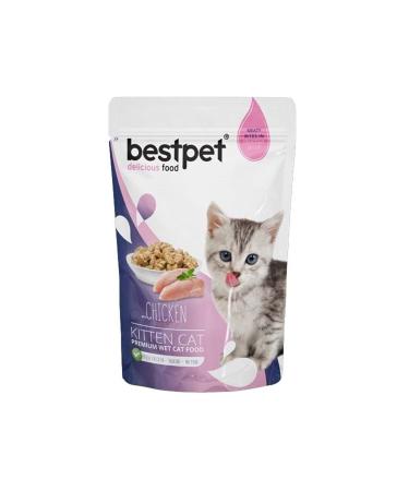 Bestpet Kitten Jelly Pouch Kitten Cat Food 85 gr Set of 12
