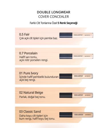 PERIPERA Lightweight All Day High Coverage Double Longwear Cover Concealer (#01 PURE IVORY) - Buy Online on GoSupps.com