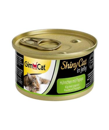Gimpet Gimcat Shinycat Chicken Meat and Papaya Jelly Cat Canned Food 70 Gr