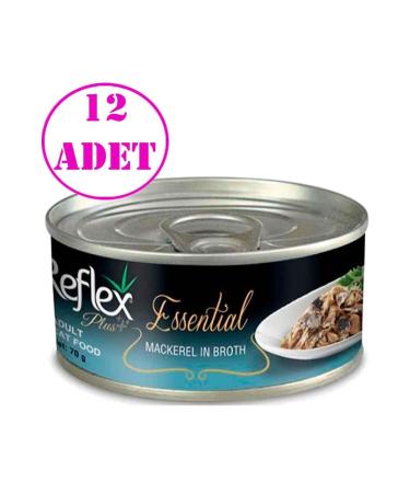 Reflex Plus Essential Mackerel Adult Cat Canned Food 70 gr 12 Pieces