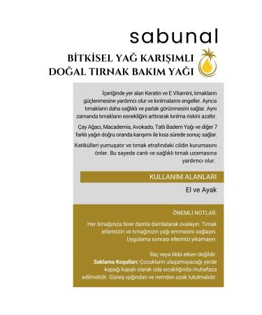 Sabanal Nail Care Oil Nail and Cuticle Nourishing Strengthening Keratin Vitamin E Natural Serum 30ml - Buy Online on GoSupps.com