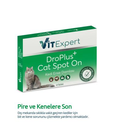 Vitexpert Droplus Cat Drop Flea External Parasite Flea Tick Herbal Drop for Skin Care (1-7 Kg) 5 Tubes - Buy Online on GoSupps.com