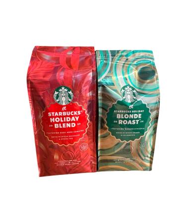 Starbucks Coffee Beans Holiday Blend & Holiday Blonde 2x250gr