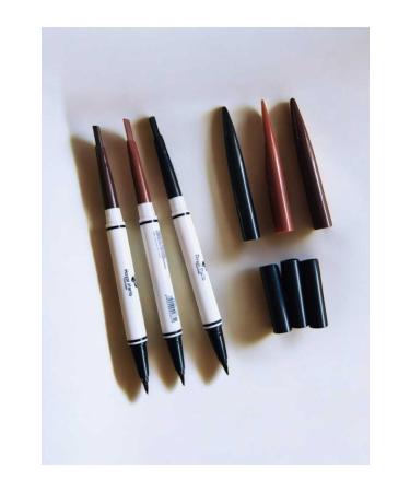 Royal Double-Sided Eyebrow Pencil Set of 3 Light Brown - Dark Brown - Black