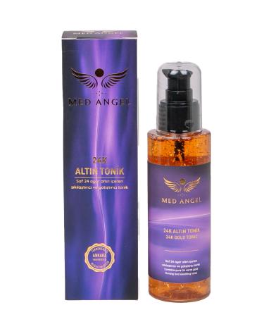 MED ANGEL 24K GOLD TONIC PURE 24 CARAT GOLD CONTAINING FIRMING AND SOOTHING TONIC 150 ML