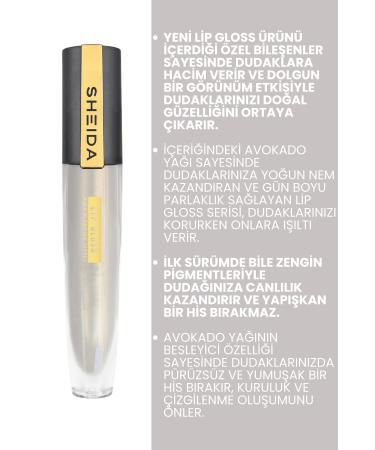 Sheida Plumping Effect Lip Gloss Lipgloss - Metallic Gold No: 53 Nourishing & Shiny Effect - Buy Online on GoSupps.com