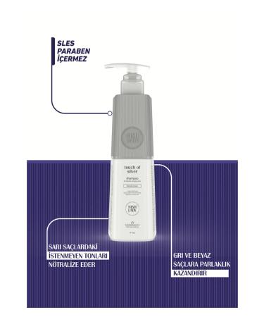 Nishlady Touch Of Silver Purple Shampoo 503ml -For Blonde Hair/Light Blonde Gray and White Hair - Buy Online on GoSupps.com