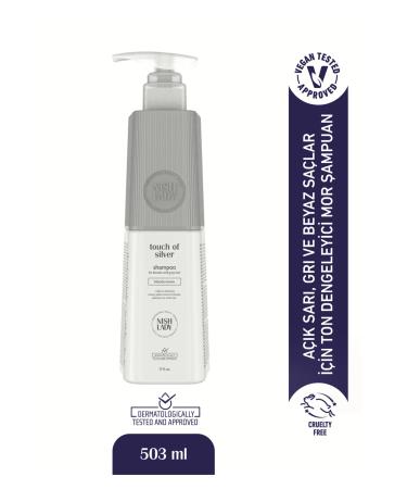 Nishlady Touch Of Silver Purple Shampoo 503ml -For Blonde Hair/Light Blonde Gray and White Hair