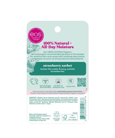 Eos Strawberry Sorbet 2 Pack Lip Balm 2x4gr - Buy Online on GoSupps.com