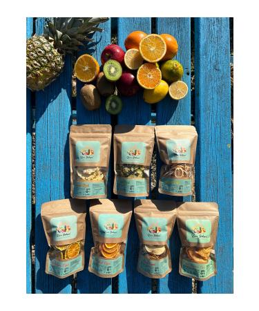 KURUBAH ES Crispy Fruit Chips Introduction Package (350gr) does not contain sugar dried fruit additives and preservatives.