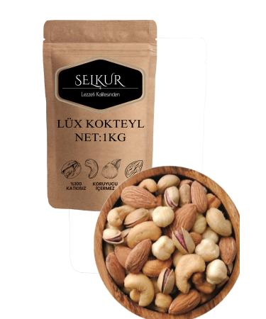 SELKUR Lux Mixed Nuts Cocktail 1kg (CASHEW-ALMOND-HAZELNUT-PISTACHIO EQUAL AMOUNT)