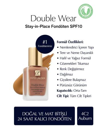 Estee Lauder Spf 10 ( 4c2 Auburn ) 30 Ml Natural And Matte Finish Mczvg30