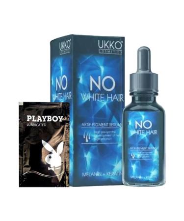 Pure Creams Ukko Cosmetics No White Hair 22-2:0018 Active Pigment Melanin Kratin Hair Serum 50 Ml + Side Gel