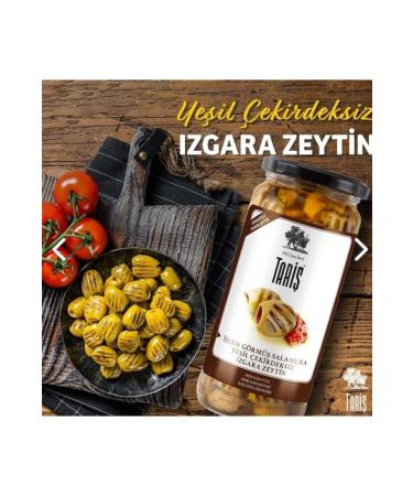 Tari Tari Green Pitted Grilled Olives 485 grams - Buy Online on GoSupps.com