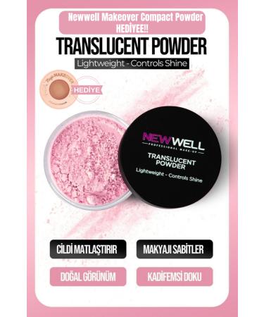 New Well Translucent Powder Pink + Makeover Compact Powder Gift