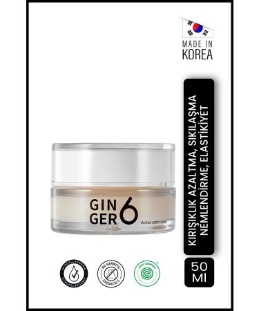 Ginger6 Energizing Face Cream 50 Ml | Anti-Wrinkle Brightening | R Ginger Water Peptide 11 Complex