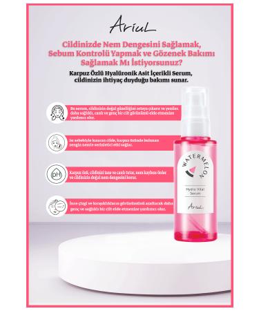 Ariul Watermelon Hydro Skin Serum 55 Ml | Moisturizing Sebum Control | Watermelon Extract Hyaluronic Acid - Buy Online on GoSupps.com