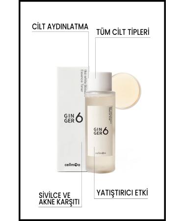 Ginger6 Toner with Ginger Water and White Pearl Flower Extract for Oily Acne and Acne Prone Skin 150 ml - Buy Online on GoSupps.com