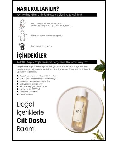 Ginger6 Toner with Ginger Water and White Pearl Flower Extract for Oily Acne and Acne Prone Skin 150 ml - Buy Online on GoSupps.com